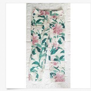 Ann Taylor Factory Cropped Pants Floral Size 2